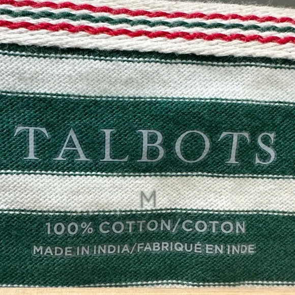 EUC - Green striped Holiday long sleeve top with beading. - Medium - Picture 3 of 3